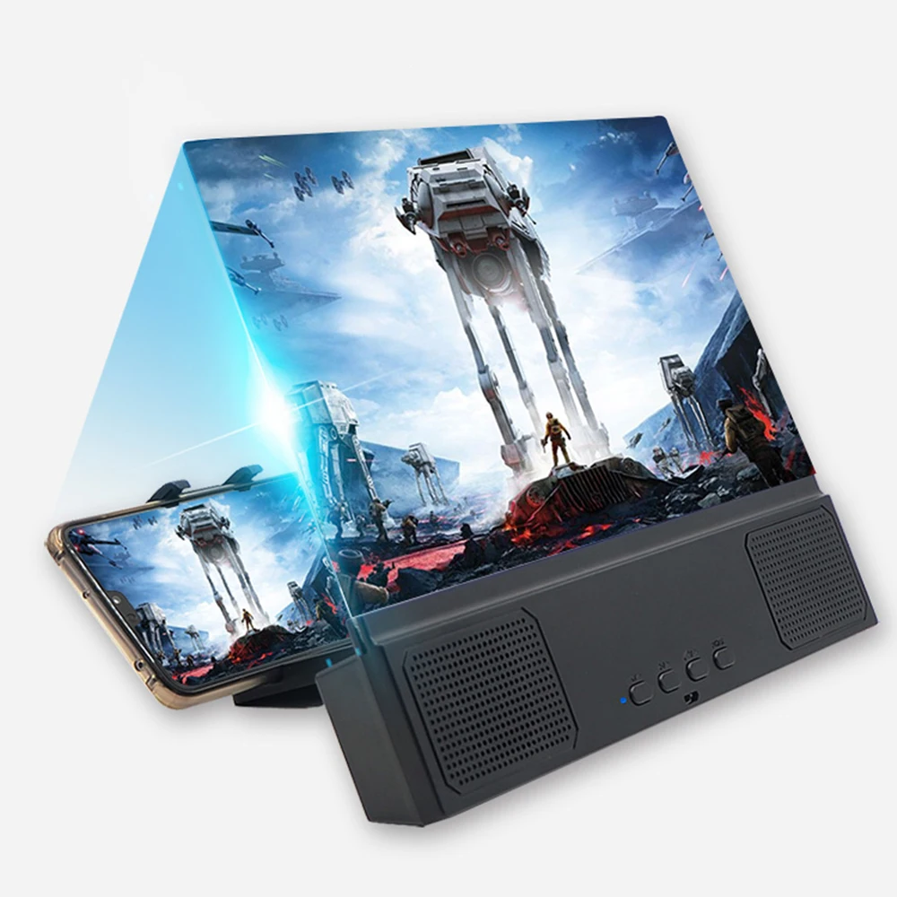 12-дюймовый мобильный телефон с 3d-экраном Складная лупа изогнутый увеличенный HD