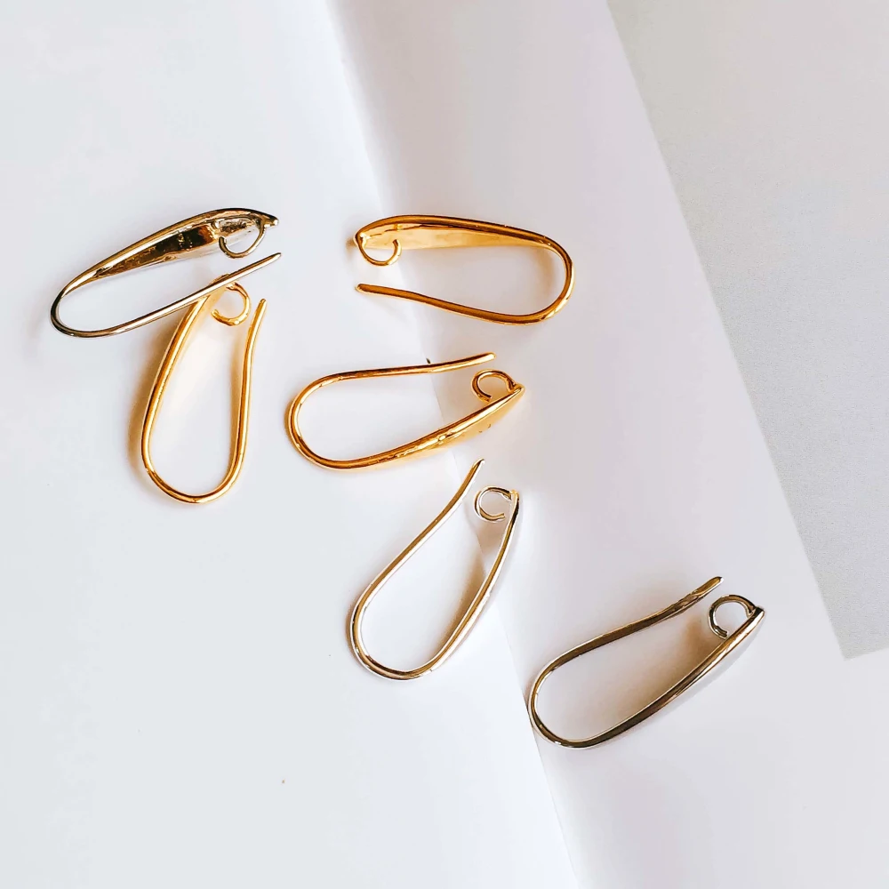 10 шт. позолоченные французские Серьги-крючки 9 х2 мм | Украшения и аксессуары