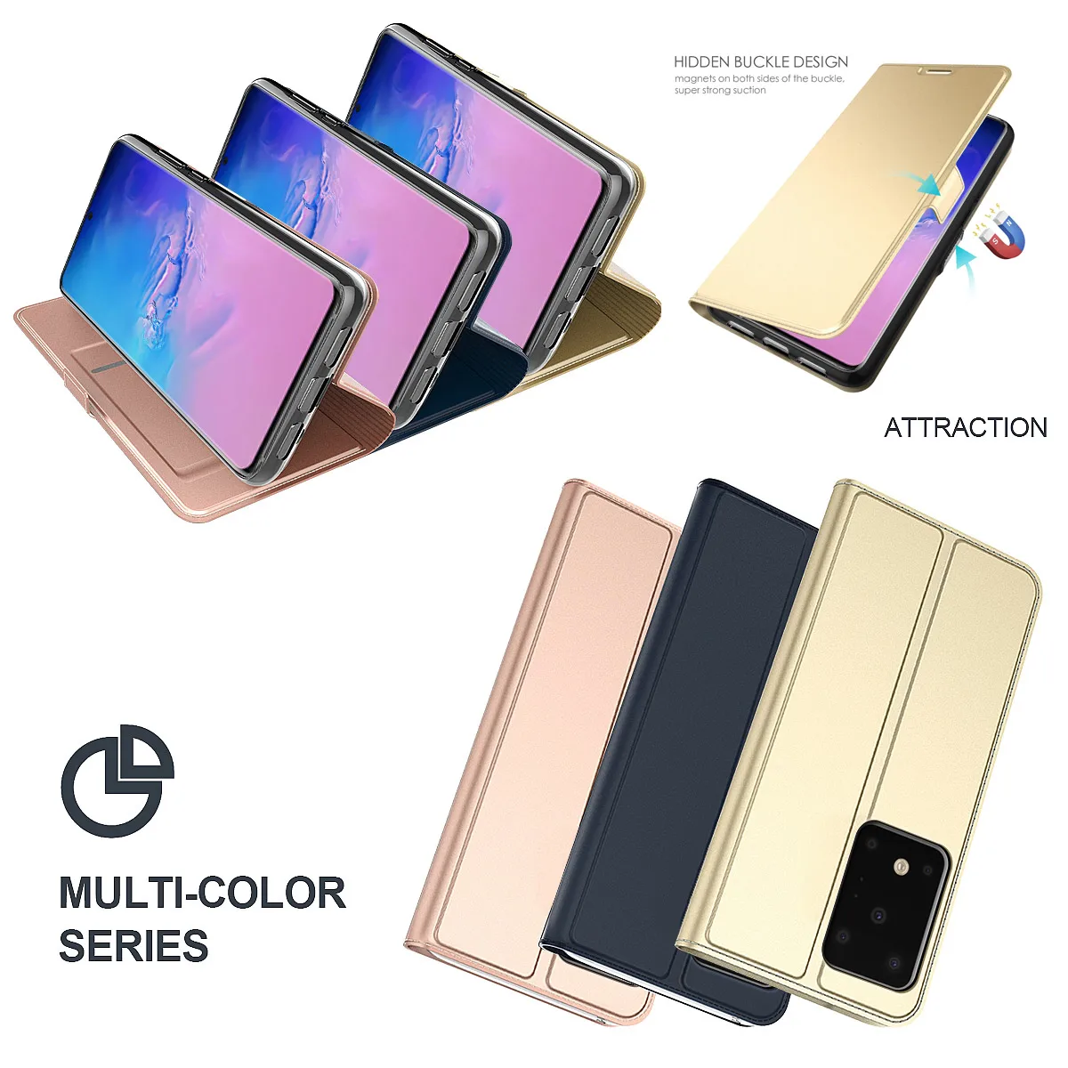 Чехол для samsung Galaxy S20 Ultra Plus A91 A81 из искусственной кожи с откидной крышкой и