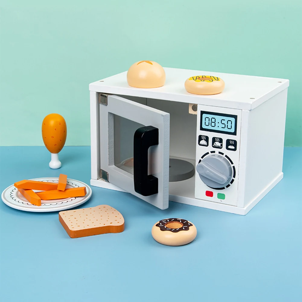 

Puzzle Baby Early Educational Toy Kids Role Playing Cooking Appliance Kitchen Toys Simulation Microwave Oven Toys