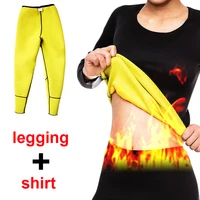 twinso slimming pant shirt women sport set neoprene sauna suit weight loss body shaper waist trainer blouse legging tracksuit
