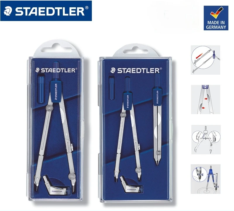 

STAEDTLER Compasses 551 552 Drawing Compasses Design Drawing Compasses 554 Metal Compasses Set Telescopic Rod