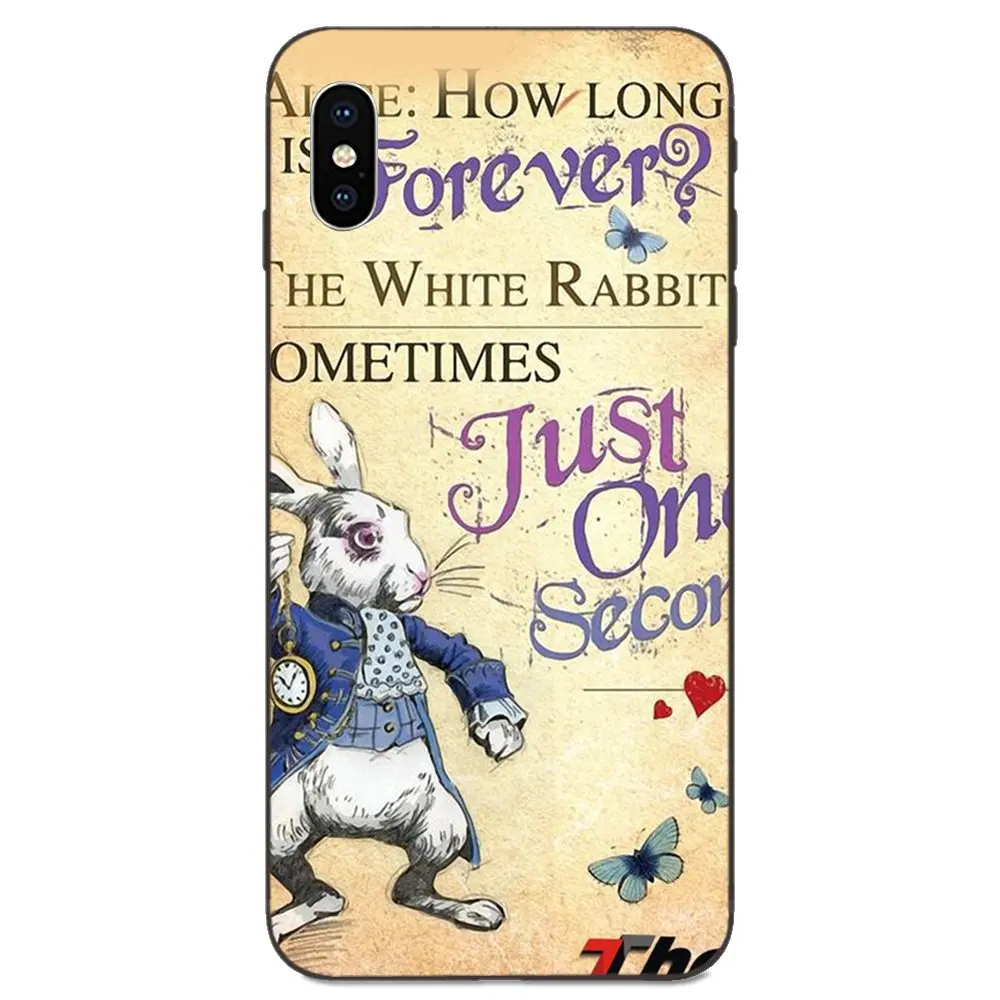 ТПУ чехол для телефона Apple iPhone 4 4S 5 5S SE 6 6S 7 8 11 Plus X XS Max XR Pro Алиса в стране чудес
