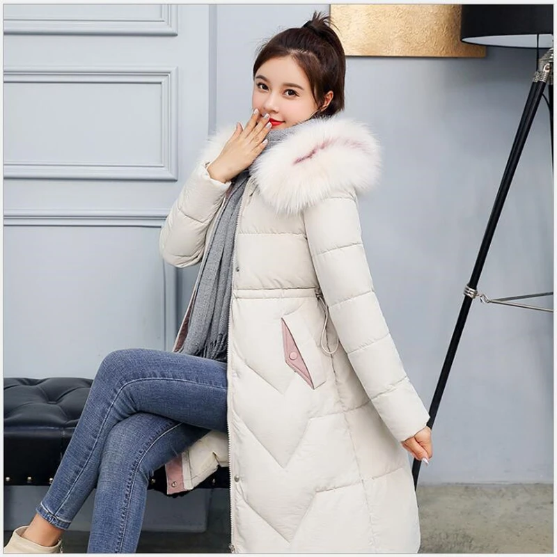 

Fake Fur Parkas Women New 2019 Winter Jacket Women Thick Snow Wear Winter Coat Lady Clothing Female Jackets Parkas R391