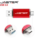 Флэш-накопитель JASTER Type-C OTG USB 3,0 объемом 64 ГБ, 32 ГБ, 16 ГБ, флэш-накопитель для смартфона, мини-флешка USB Type-C 3,1, двойной разъем