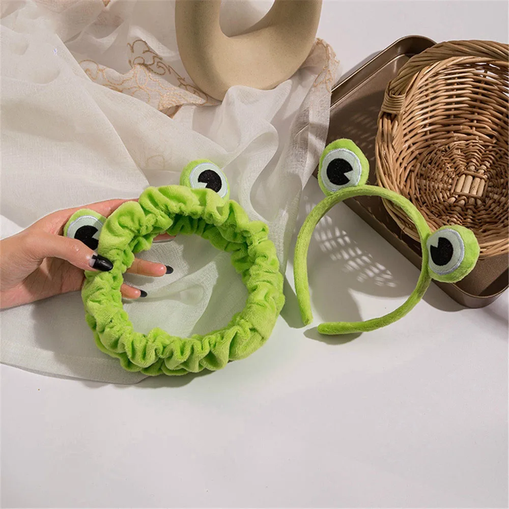 

Girls Hair Accessories Funny Frog Makeup Headband Wide-brimmed Elastic Hairbands Cute Girls Hair Bands Women Hair Accessories