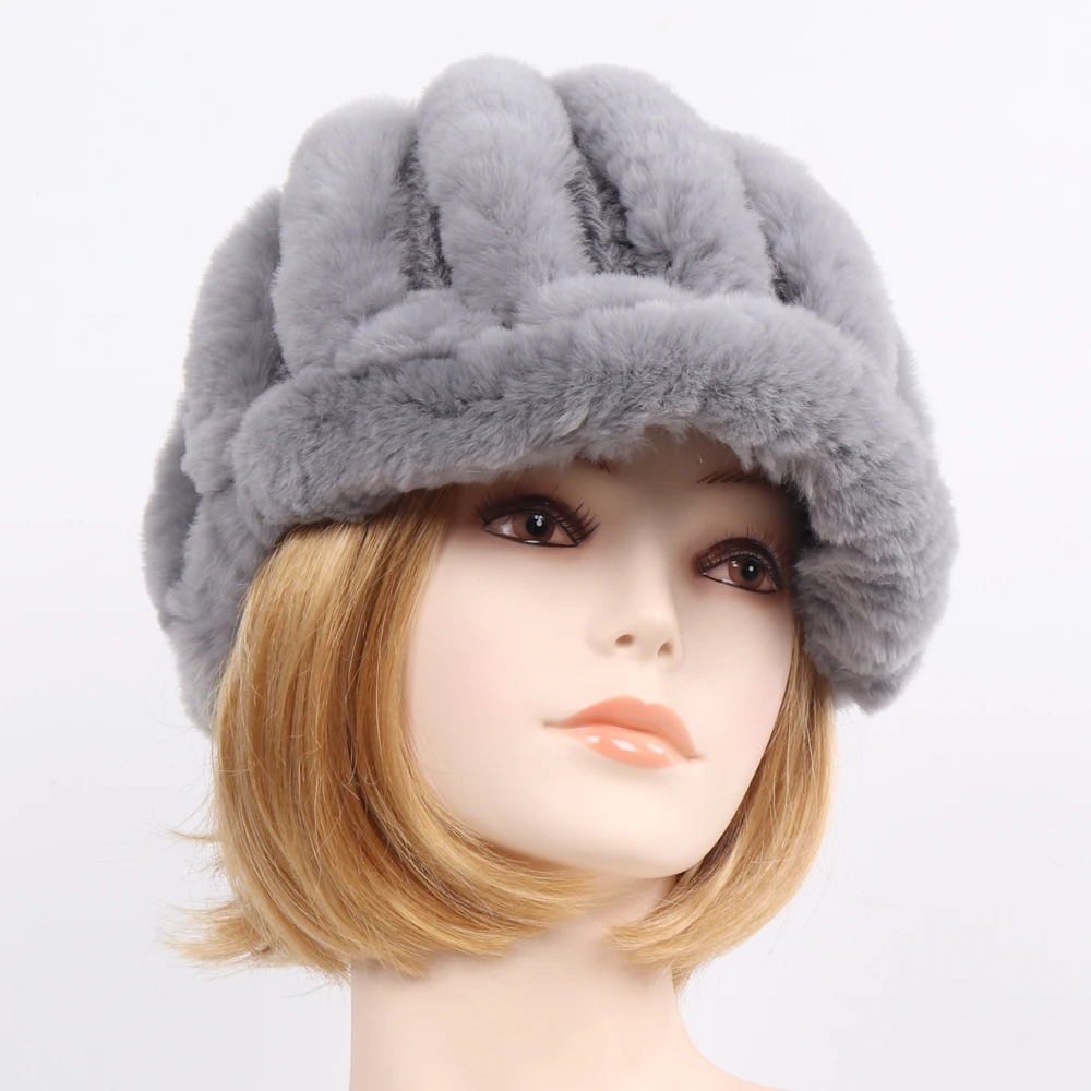 Вязаная Шапка-бини для русской леди эластичная теплая шапка из 100% натурального