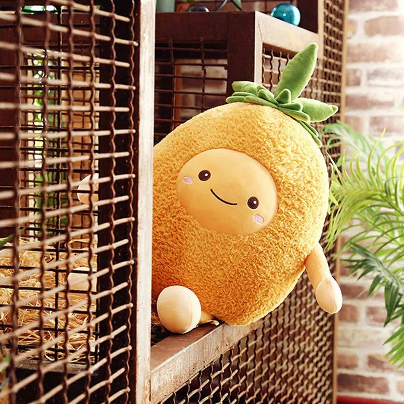 40 см мягкие игрушки в виде фруктов яблоко плюшевые куклы арбуз ананас овощи плюш