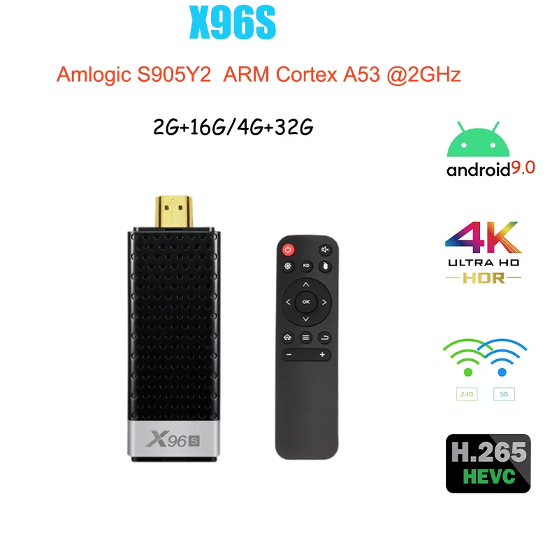 Приставка Смарт ТВ X96S Android 9 0 4 + 32 ГБ 2 4G Wi Fi 4K BT 2|ТВ-приставки и медиаплееры| |