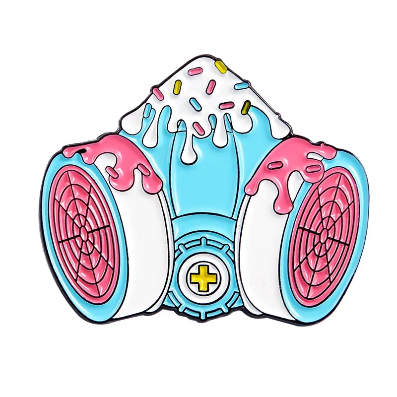 Мультяшные милые газовые броши-маски для женщин креативные вечерние