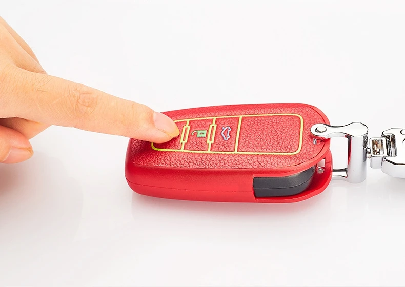 Чехол для автомобильного кожаного светящегося ключа Toyota Land Cruiser PRADO RAV4 Camry CHR ключ