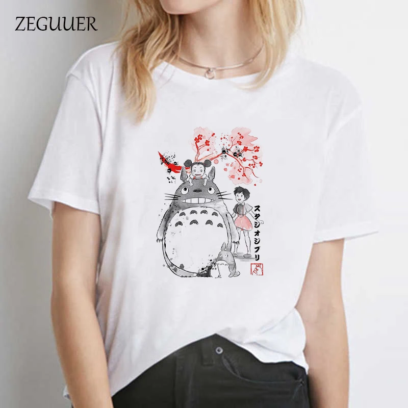 Totoro Studio Ghibli Miyazaki Hayao футболка унисекс Модная хлопковая повседневная одежда с