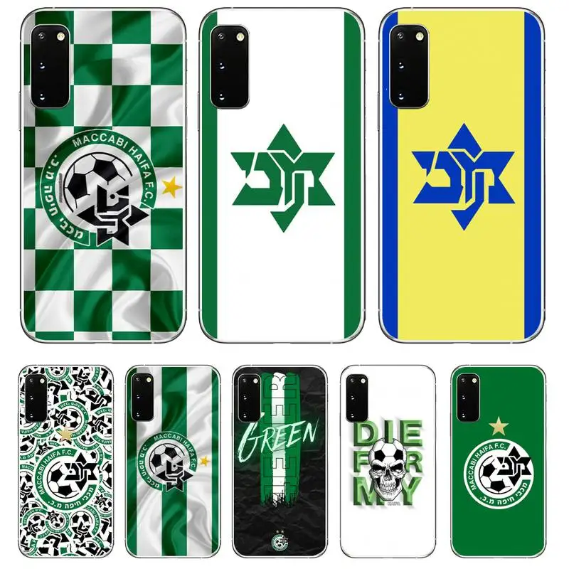 

Maccabi Tel Aviv Phone Case For Samsung Galaxy S8 S9 S10 Plus S10E S20FE A71 A51 A21S Clear Silicone Transparent Cover