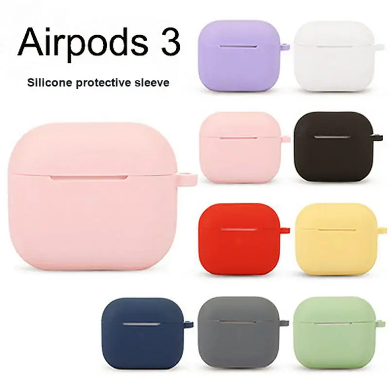 

Silicone Cover For Apple Airpods 3 Wireless Bluetooth-compatible Headset Protective Case For Airpods 3 Protector Box Shell