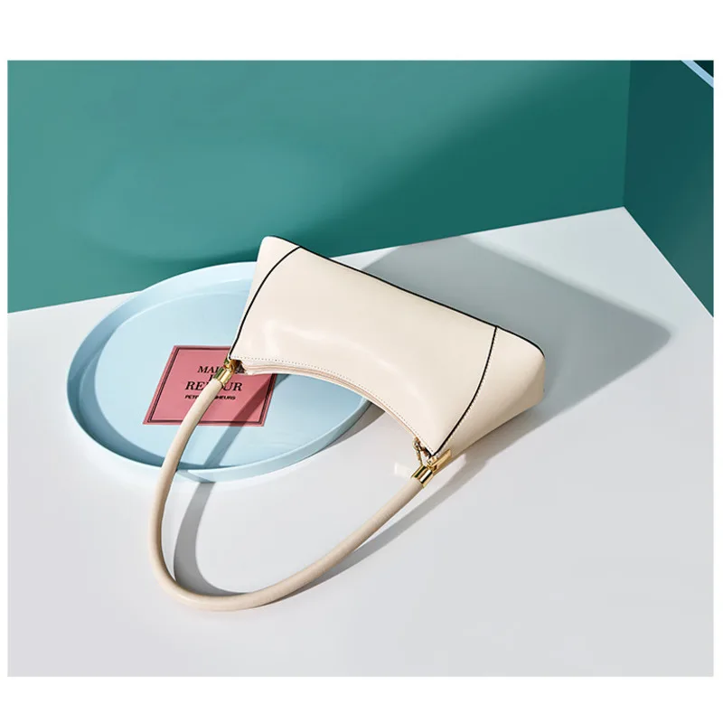 

GAGACIA New Fashion Underarm Bag Women Genuine Leather Handbags Baguette Woman Shoulder Bag Small Ladies Female Hand Bags 2021