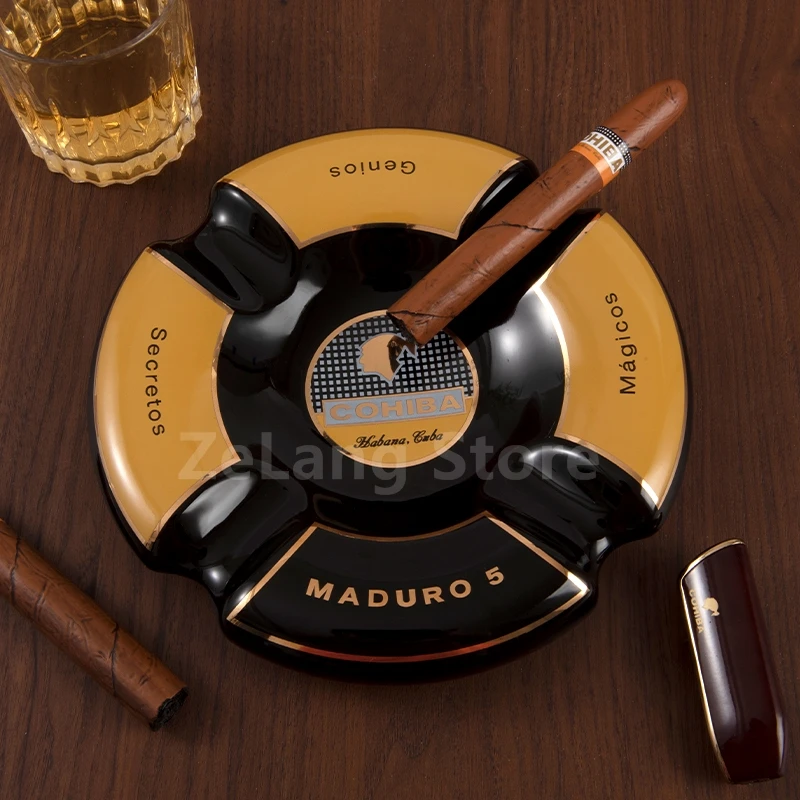 Классическая круглая пепельница для сигар COHIBA высококлассная китайская