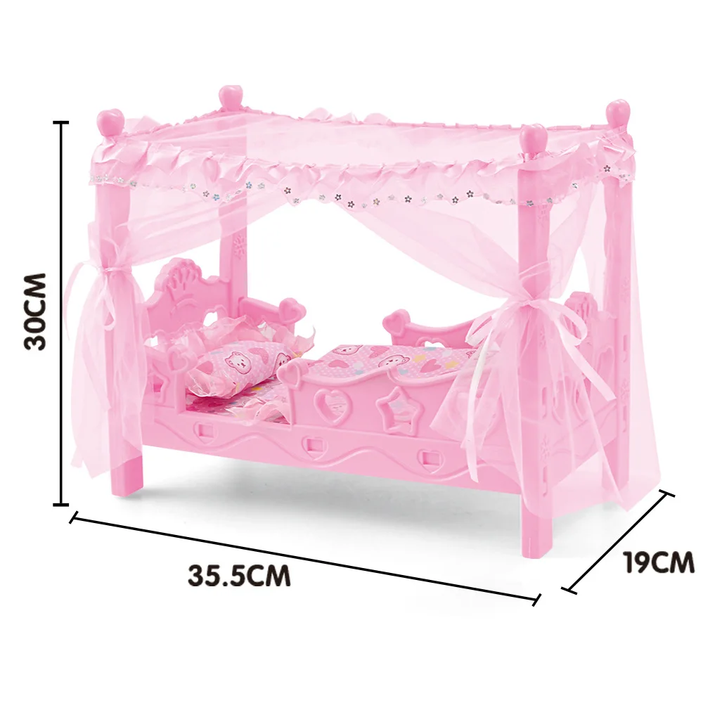 

Portable Doll Accessories Super Cute Platic Bunk Bed Play House Toys Mini Doll House For Barbie Doll Doll Baby Toys Pretend Play