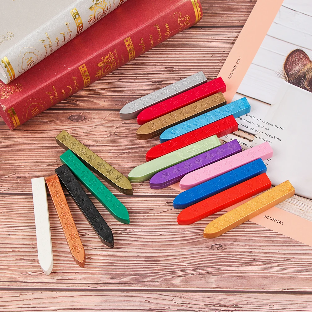 Палочки для запайки воска штампы буквы 16 цветов | Канцтовары офиса и дома