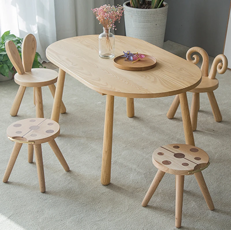 100% твердый деревянный детский стул табурет подарок для маленьких детей