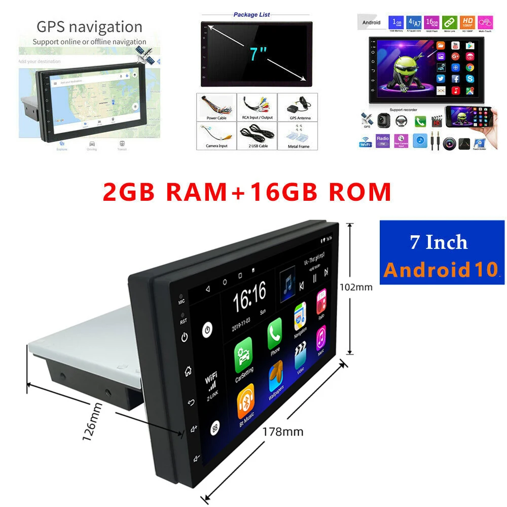 

1 din Car Radio 2.5D GPS Android Multimedia Player Universal 7"carplay audio Navigation For Volkswagen Nissan Hyundai Kia Toyota