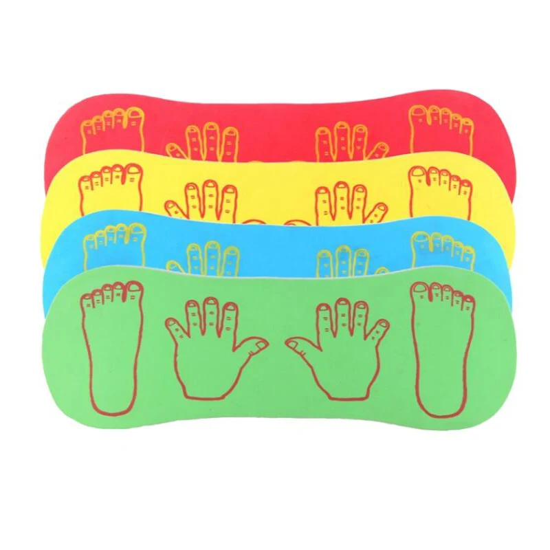4шт Ручной Feet игра Дети Спорт Play Mat Для детей Детские Перейти Ползучая активность EVA Foam Mat Крытый Открытый Игрушки - изображение