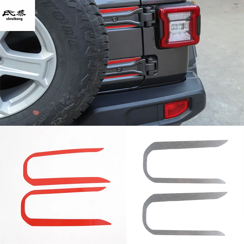 

2PCS/Lot Aluminum Alloy Tail Door Hinge U Type Decoration Cover for 2018-2020 JEEP Wrangler JL Car Accessories