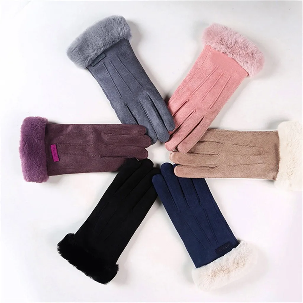 

Warm Winter And Gloves Gloves Windproof Velvet Autumn Plus In Women's Gloves