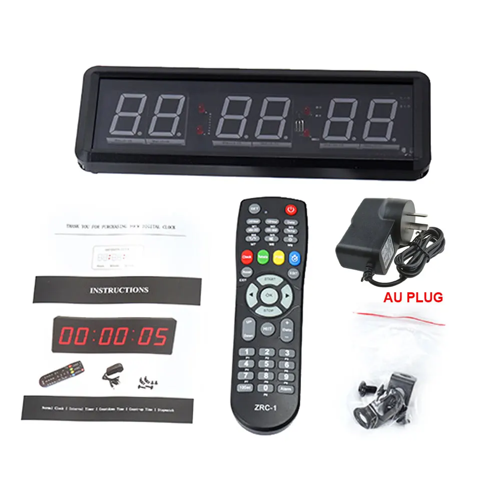 

Digital Countdown Clock Stopwatch With Remote LED Interval Timer Clock For Home Gym Fitness Crossfit Stopwatch Fitness Equipment