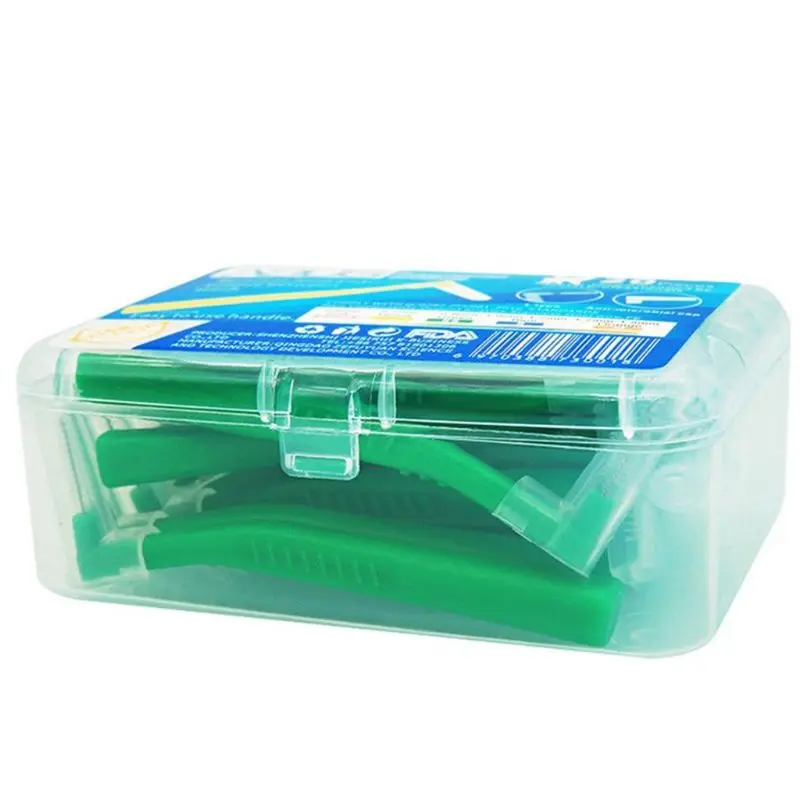 

20pcs Interdental Brush L Shaped Superfine Toothpicks Push Pull Tooth Cleaner 667D