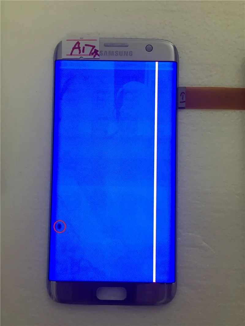 5,5 ''AMOLED lcd для SAMSUNG Galaxy s7 edge G935 G935F сенсорный экран дигитайзер дисплей с линейкой - Цвет: NO.A17 Silver SBI