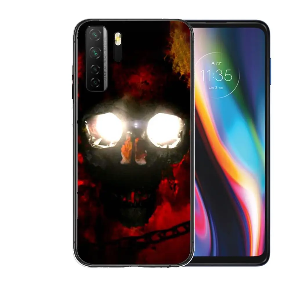 Черный мягкий чехол с изображением Призрачного гонщика Marvel пухом для Huawei Nova 8 7 6 SE