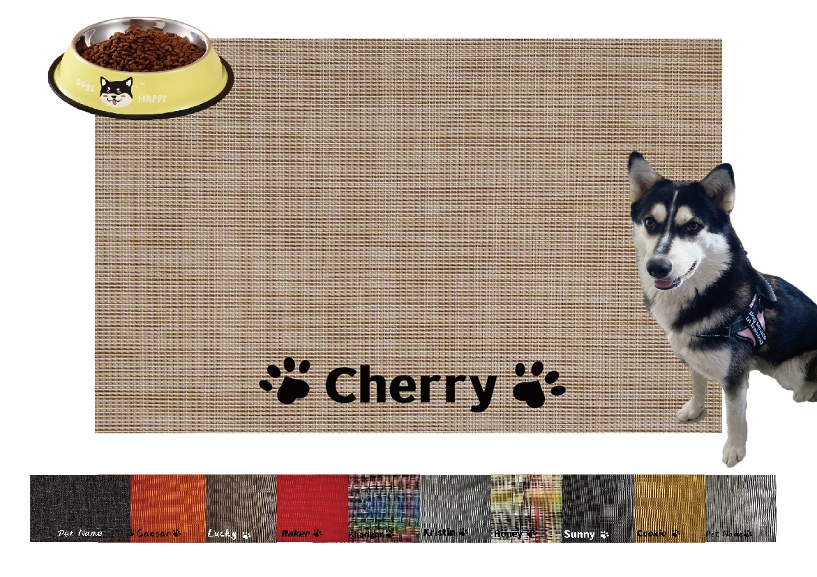 

Dadugo Personalized Pet Bowl Mat Waterproof Dog Placemat For Dogs Custom Name Pet Food Pad Bowl Drinking Feeding Mat