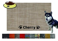 dadugo personalized pet bowl mat waterproof dog placemat for dogs custom name pet food pad bowl drinking feeding mat