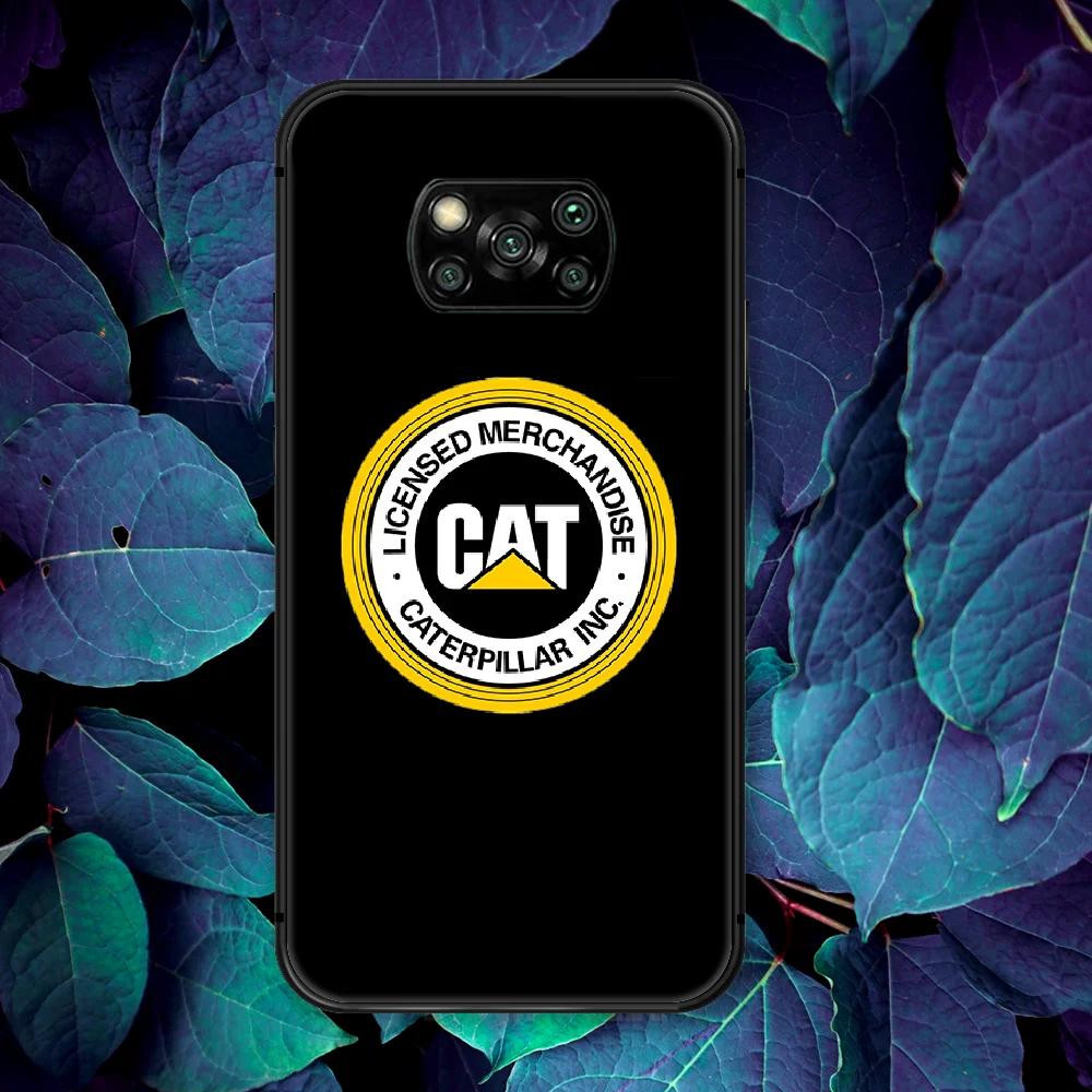 

Caterpillar Truck Phone Case For Xiaomi Mi Note 10 A3 9 MAX 3 A2 8 9 Lite Pro Ultra black Back Trend Coque Painting Shell