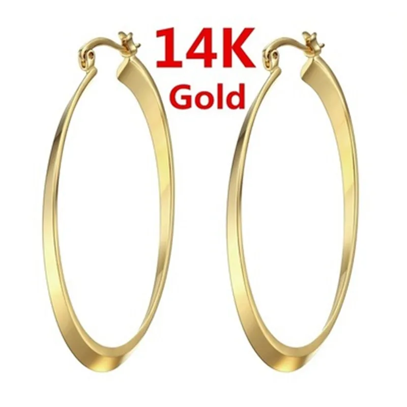 

Solid Yellow Gold Earrings Jewelry Gift For Women Length Approx 58mm Width Approx 30mm