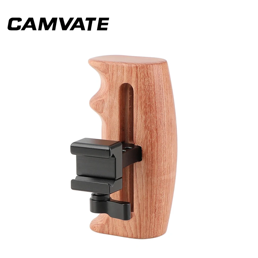 Рукоятка с деревянной ручкой CAMVATE зажимом NATO для установки клетки камеры DSLR (с