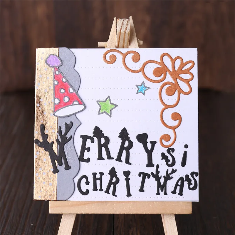 GJCrafts Merry Christmas металлические Вырубные штампы с головой лося новинка 2019