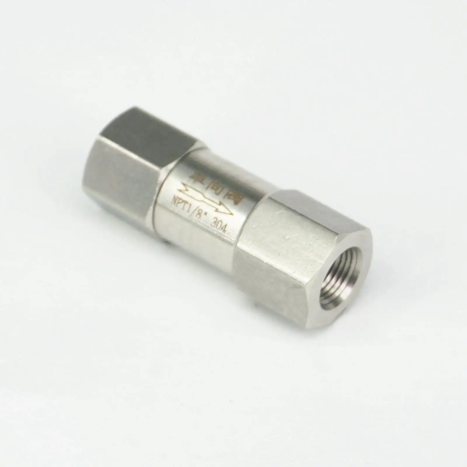

1/8" NPT Female 304 Stainless Steel Check One Way ValveWater Gas Oil Non-return 64 Bar