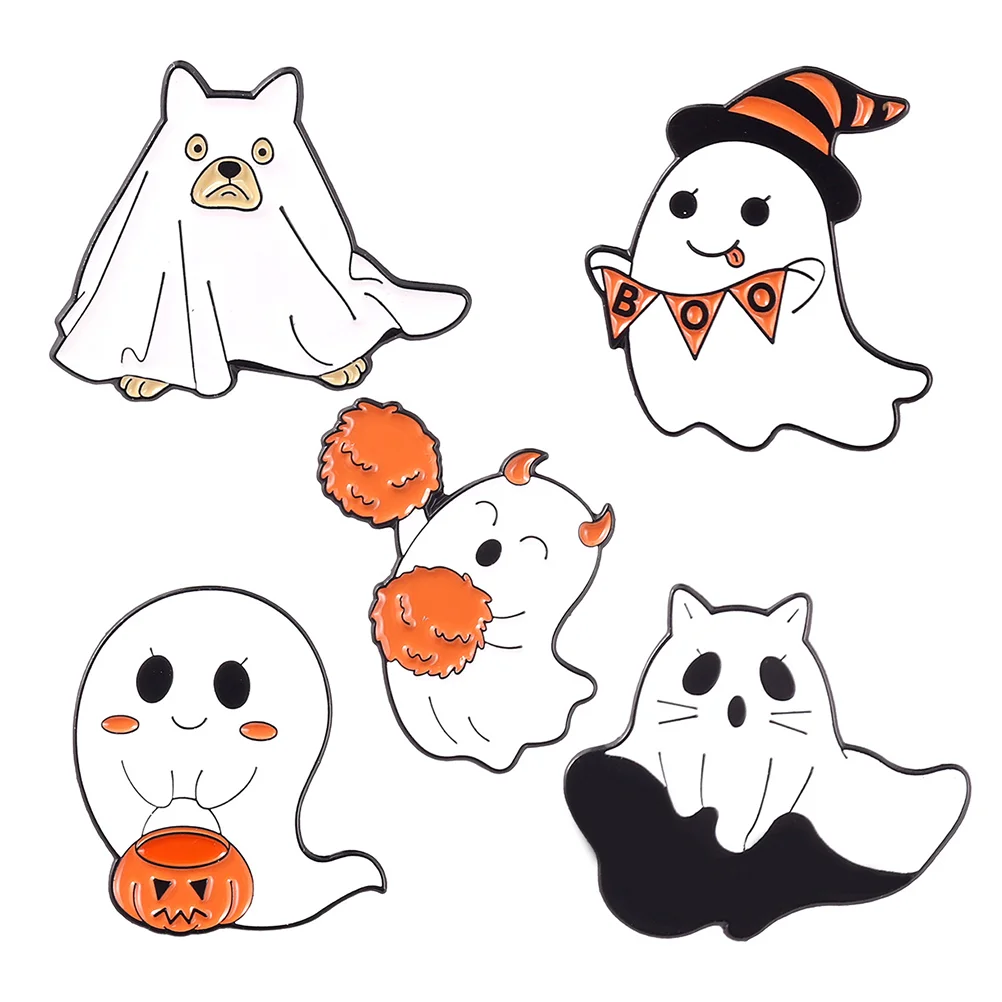 

5pcs Creative Brooch Ghost Brooches Festival Clothing Accessory