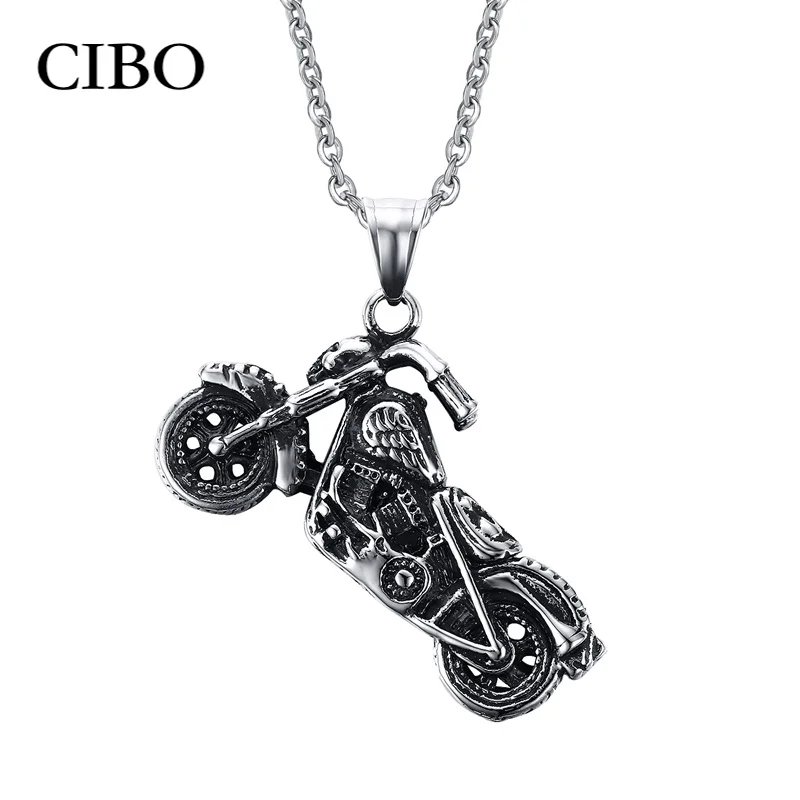 Мужская Винтаж Готический Призрак Rider Подвески Из Нержавеющей Стали Мотоцикл Ghost