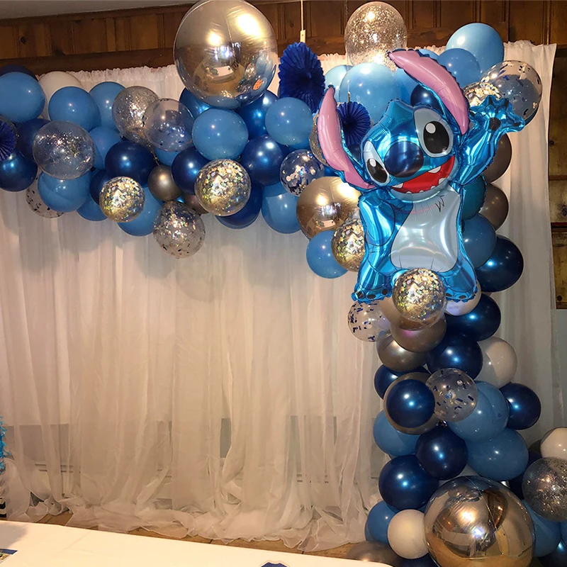 Kit de arco de puntada de Lilo, guirnalda, globo de helio de aluminio, decoraciones para fiesta tem&aacute;tica de cumplea&ntilde;os y Baby Shower, juguetes inflables, 1 Juego-0