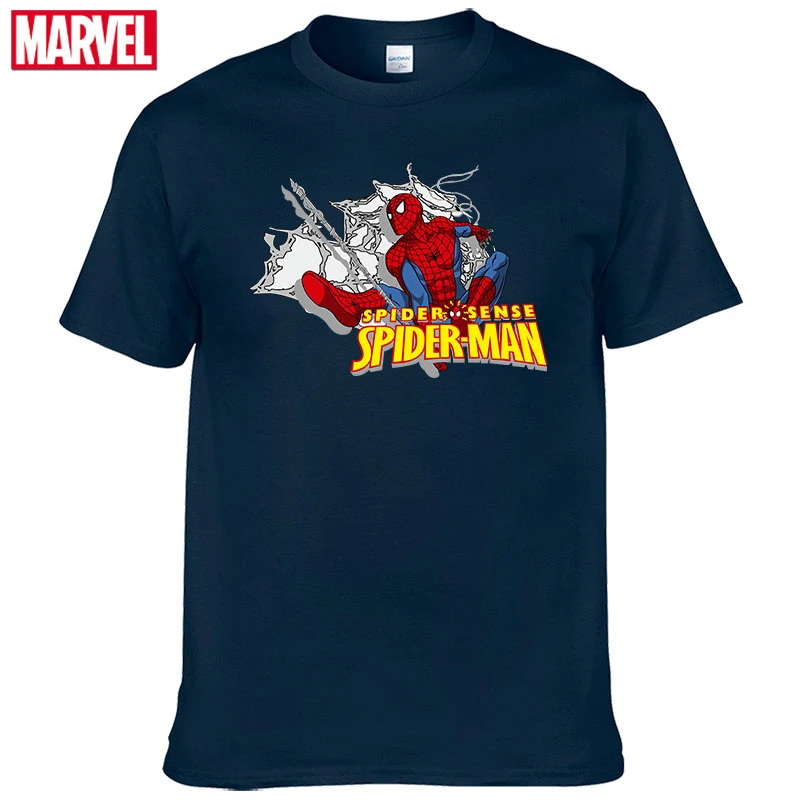 

Marvel The Avengers spiderman t-shirt Comfortable Breathable 100% cotton Fashion clothes for teens Summer Tops Man tee shirt #99