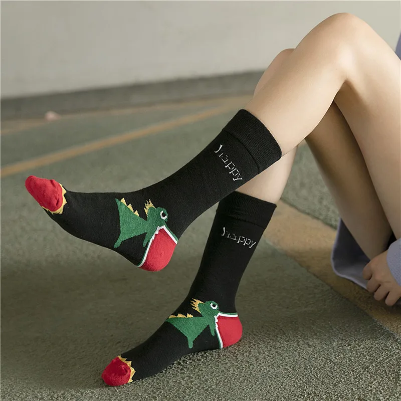 Женские модные носки с мультяшными животными новинка сезона осень 2019 трендовые