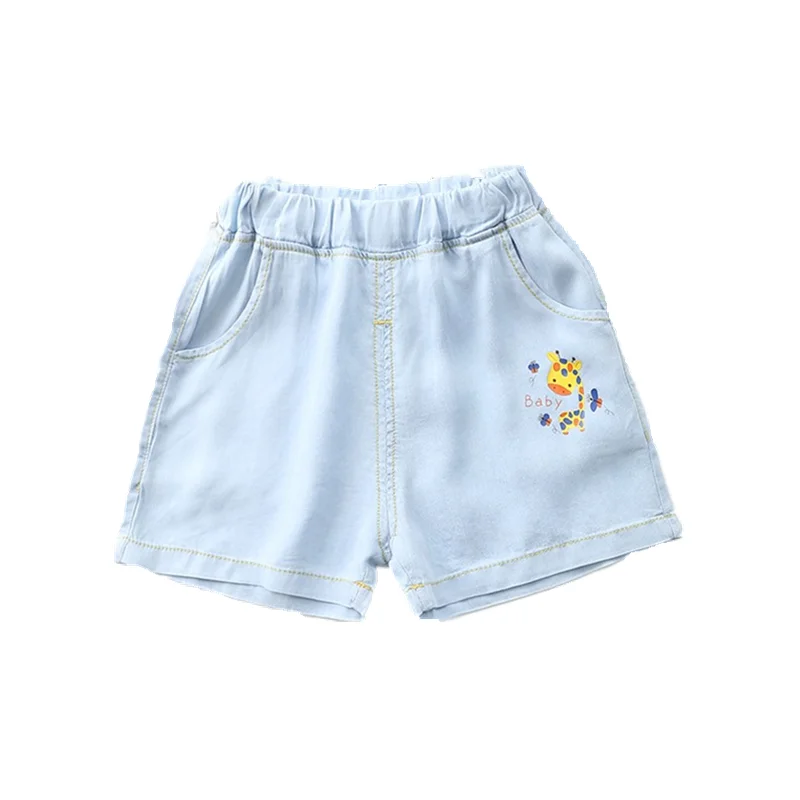 

New Children Pants Boys Girls Summer Denim Shorts Solid Cotton Elastic Waist Loose 2021 Kids 3-4-5-6-7Years High Quality Clothes