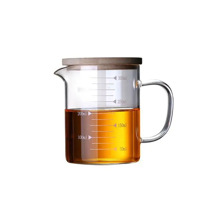 Стеклянная бутылка с бамбуковой крышкой чашка для магазина подарка на заказ