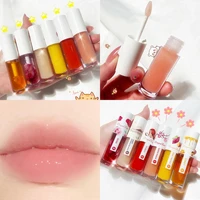 rose flower lip oil lip plumper lip gloss moisturizing glass lip nourishing colorless lip liquid honey lip gloss lip care tslm1