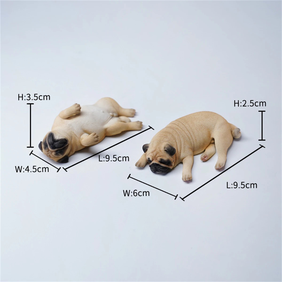 JXK 1/6 милая восстанавливающая домашняя собака в виде мопса мини-модель фигурка