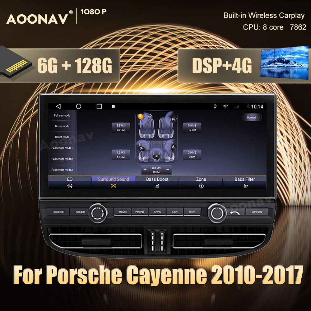 Автомобильная магнитола 128G 2 din Android для Porsche Cayenne 2010-2017 мультимедийный