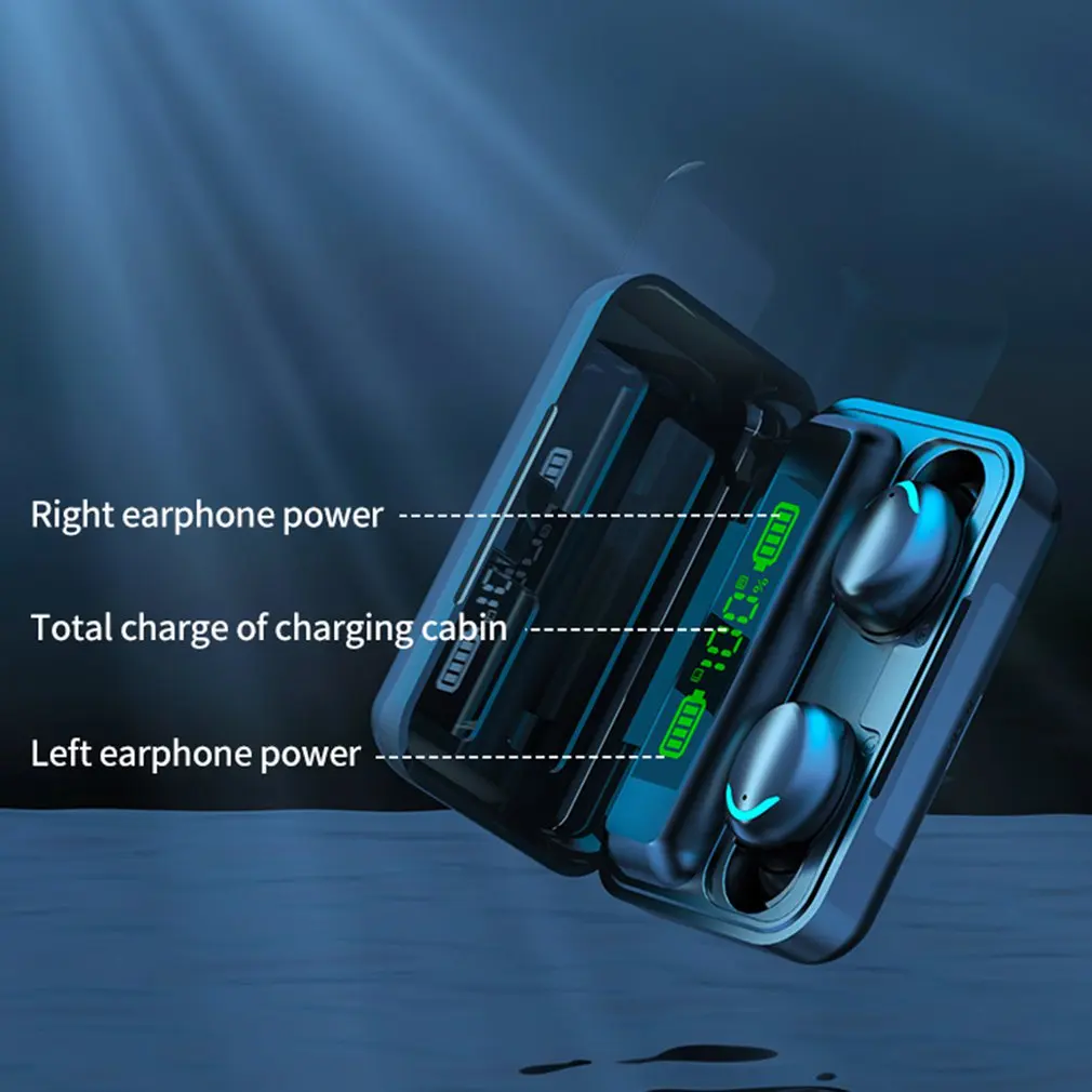 

Беспроводные наушники с микрофоном, 2000 мАч, водонепроницаемые Bluetooth-наушники, стерео гарнитура с шумоподавлением, наушники