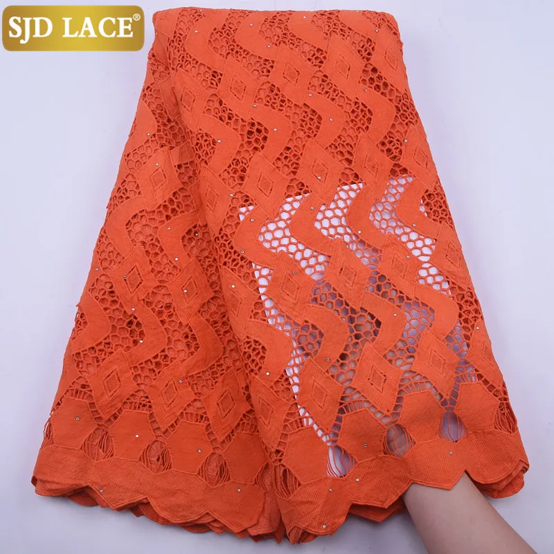 Кружевная мягкая уникальная кружевная ткань SJD из гипюра с отличной вышивкой